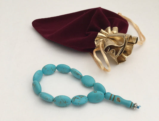 Magnesite Turquoise (Stabilized) Power Beaded Bracelet "Ease Rocks Collection"